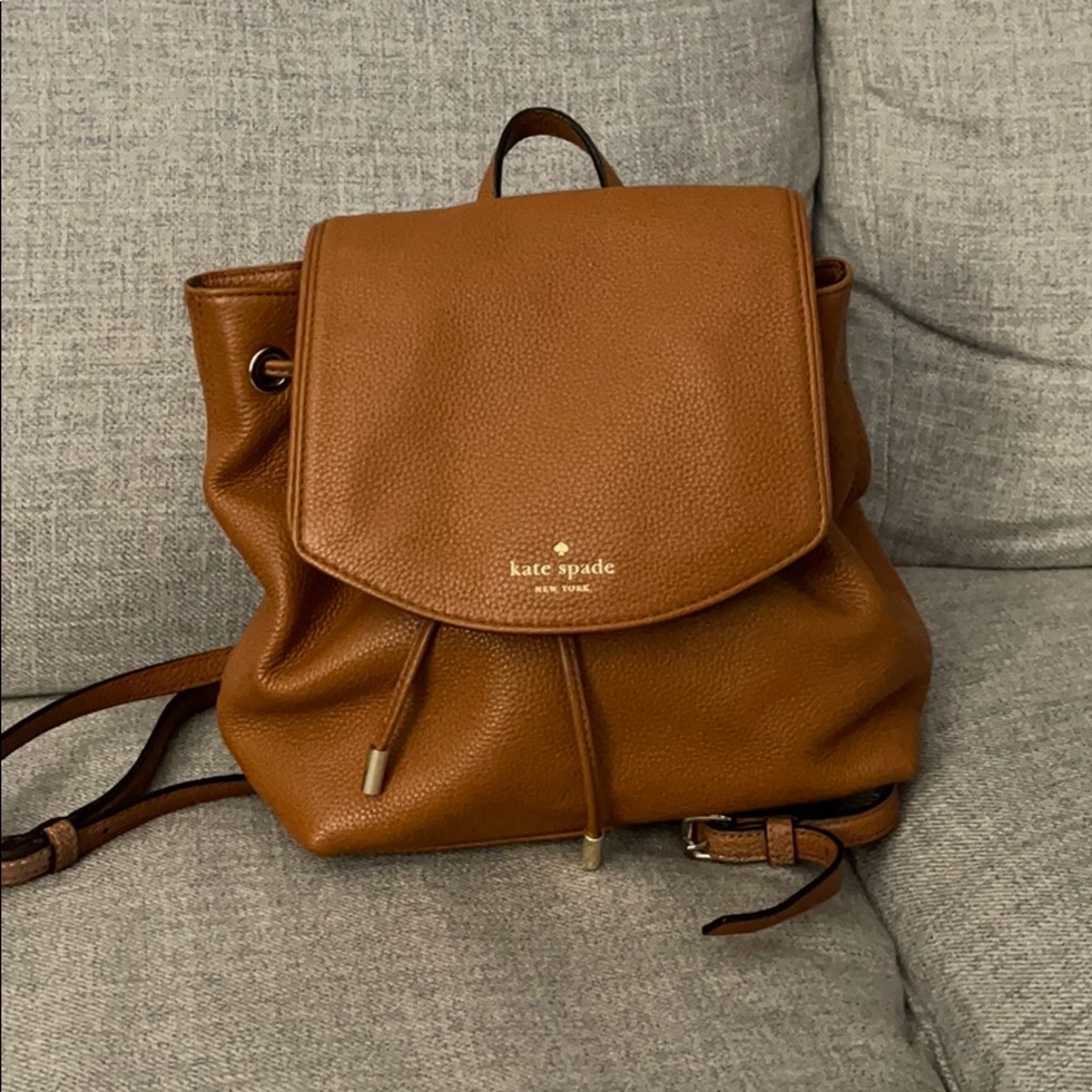 EUC Like New Kate Spade Cognac backpack